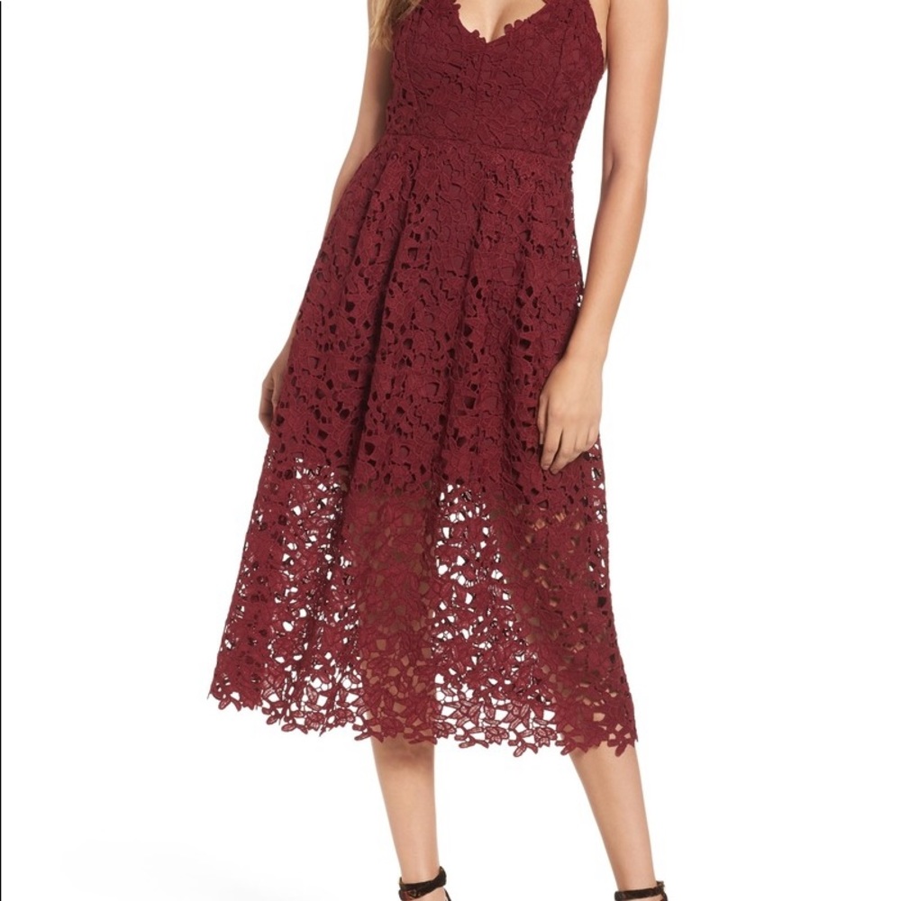 ASTR the Label Lace Midi Dress